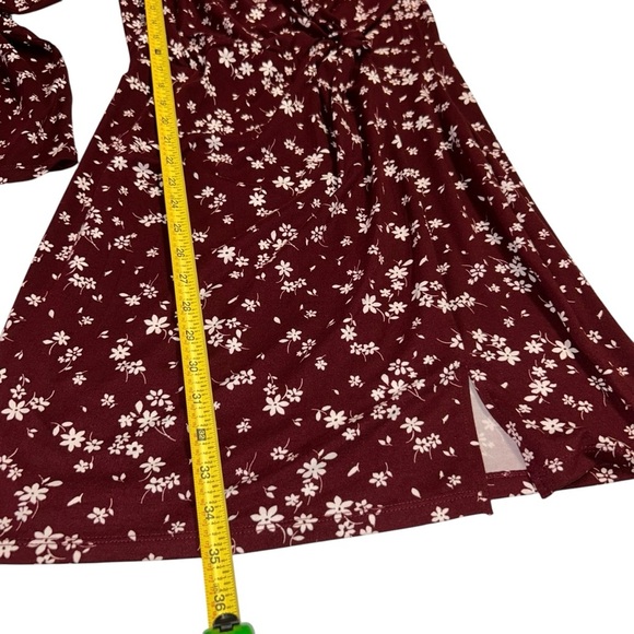 Trixxi country style dress flower dress burgundy size small new with tags - Picture 8 of 10